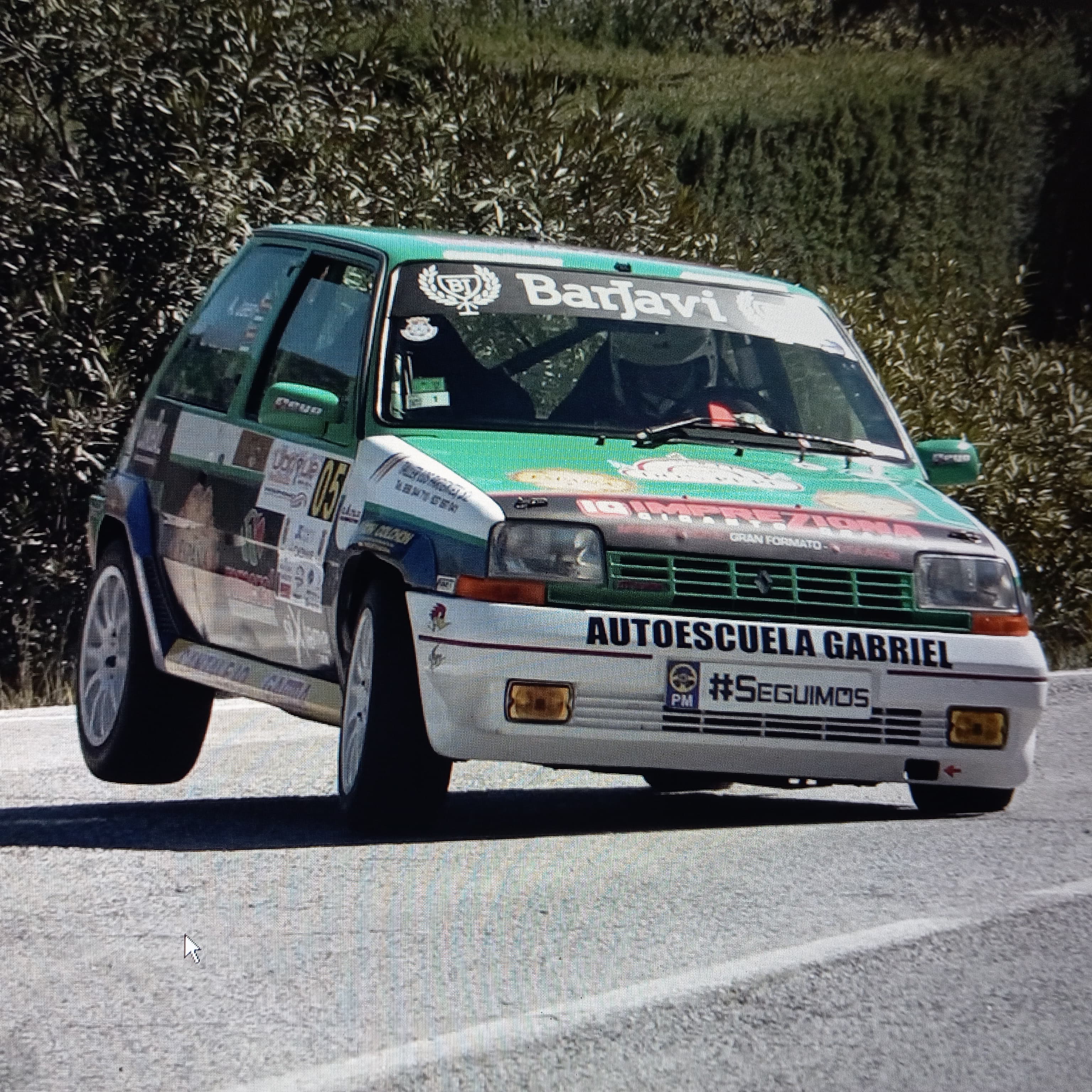 Amador Jaén al volante del ya famoso 'soplillo'