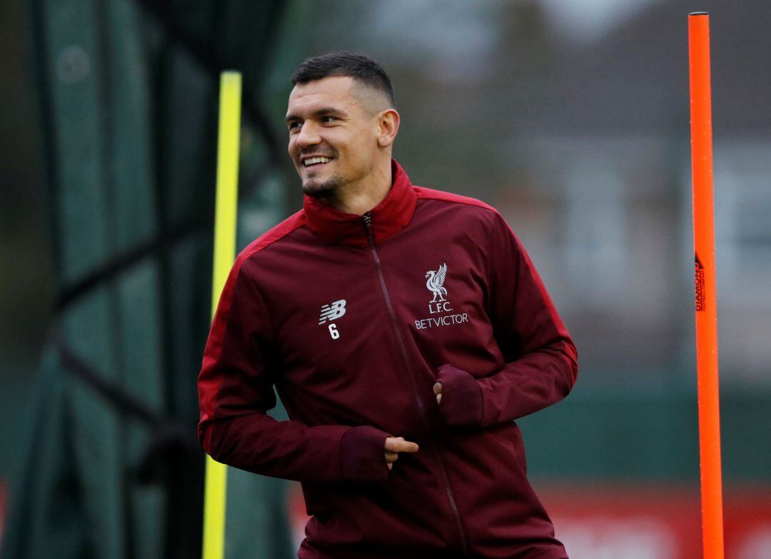 Lovren, durante el entrenamiento. 