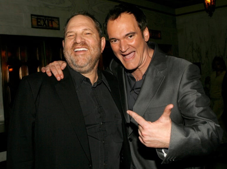 El productor Harvey Weinstein junto al director Quentin Tarantino