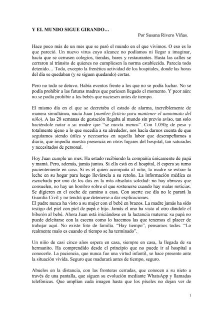 Carta de Susana Rivero.