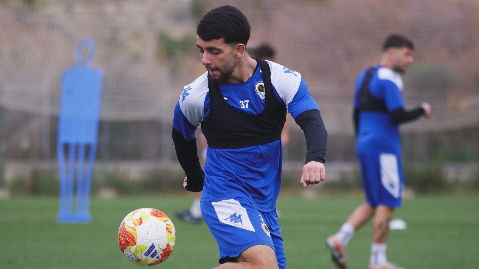 Mehdi Puch, este viernes durante el entrenamiento en Fontcalent. Foto: Hércules CF