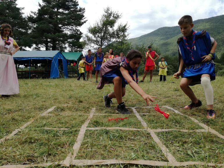 Uno de los campamentos de verano de Scouts de Aragón 