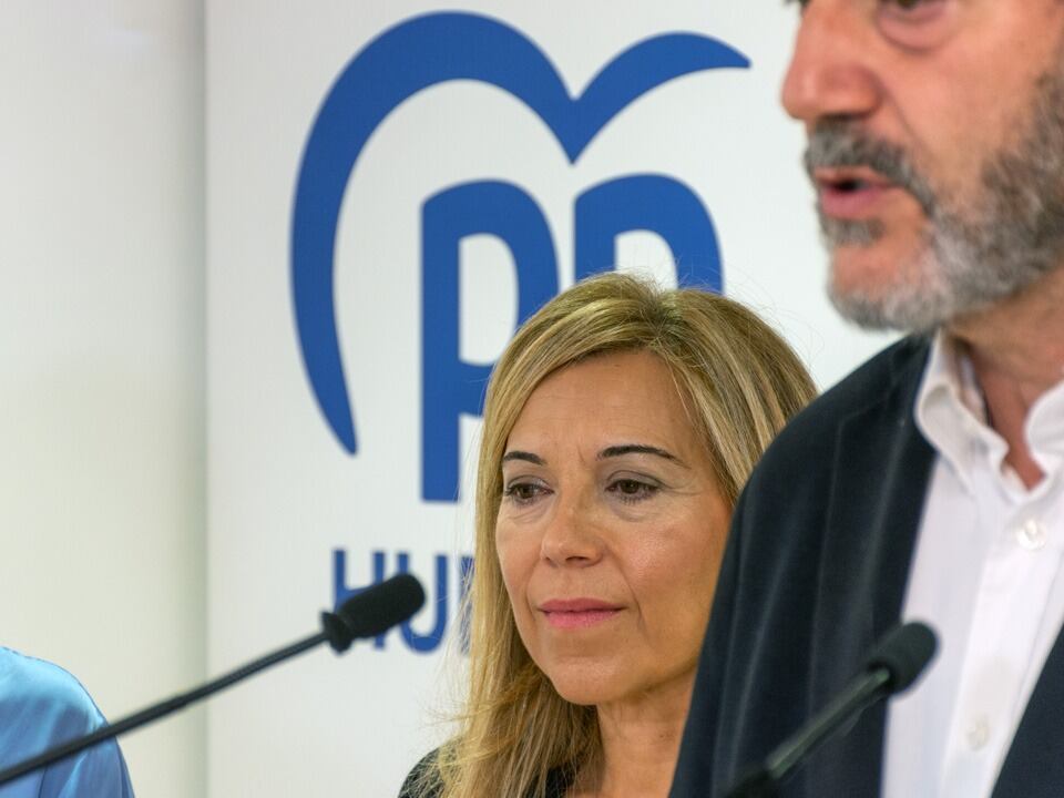 Comparecencia del PP Huesca este jueves en su sede provincial.