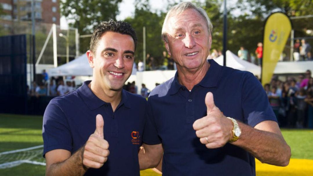 Xavi y Cruyff