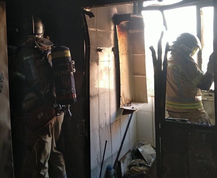 Incendio en una vivienda de Murcia