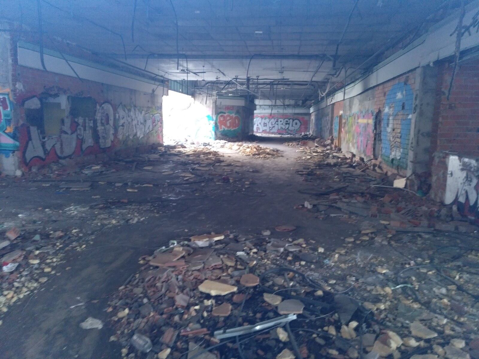 Interior de la abandonada estación de Cercanías de San Martín de la Vega