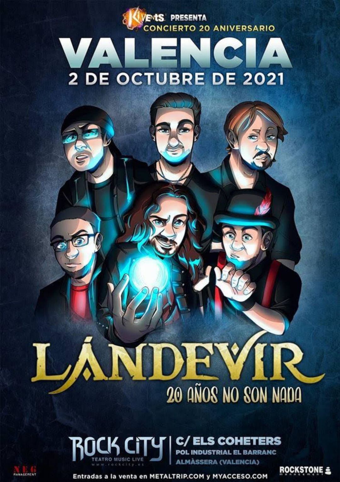 Cartel del concierto en Valencia