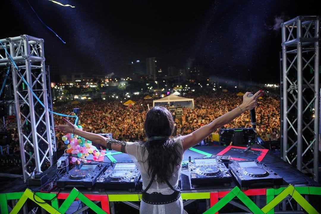 La jiennense B Jones, durante uno de sus shows.