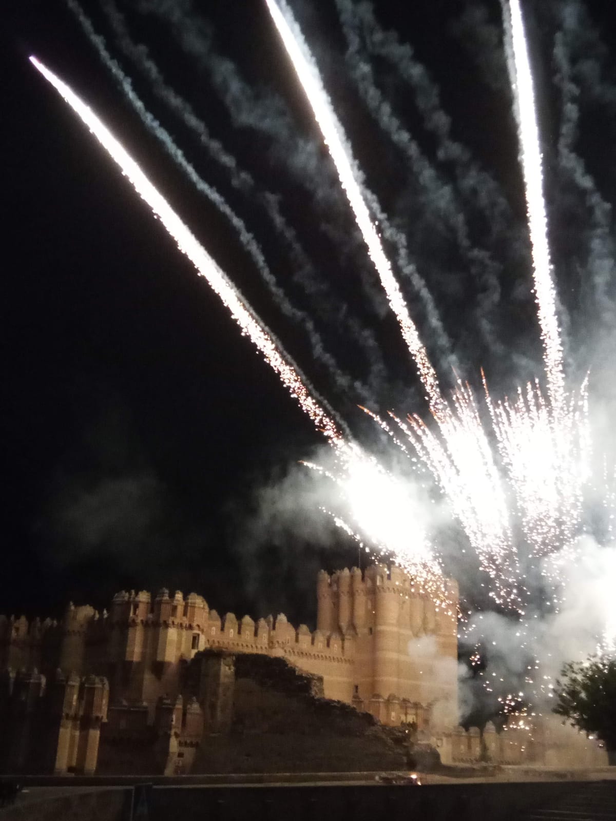 Imagen de archivo del espectáculo pirotécnico en el Castillo de Coca (Segovia)