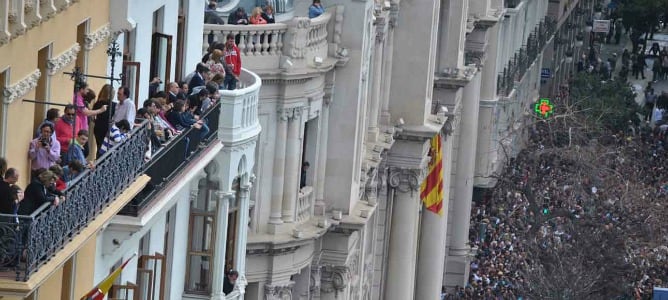 Balcón en las Fallas de Valencia