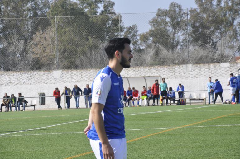 Javi Falcón durante un partido la pasada temporada en el Xerez CD 