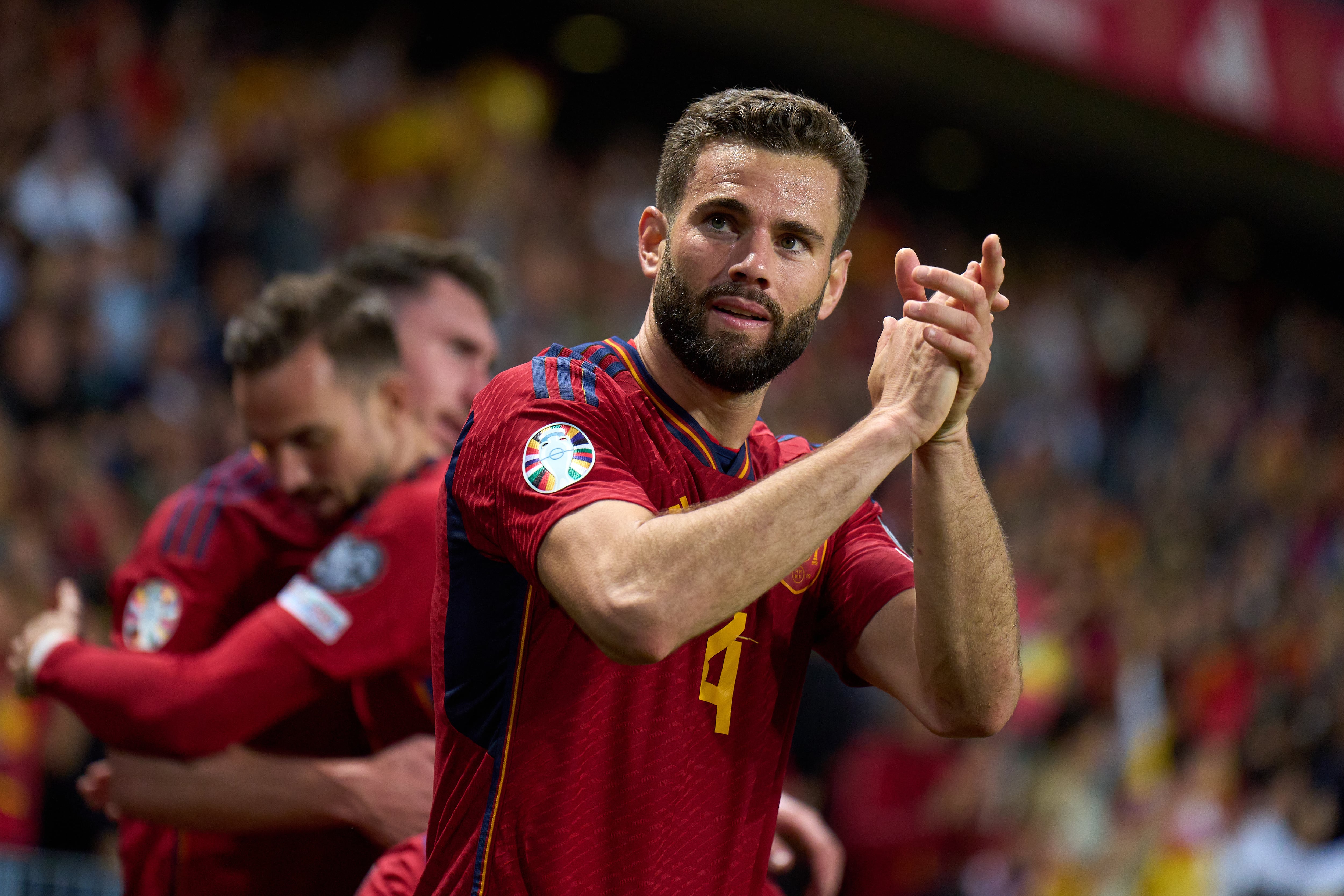 Nacho Fernández, durante la anterior convocatoria de la Selección donde también fue convocado por Luis de la Fuente