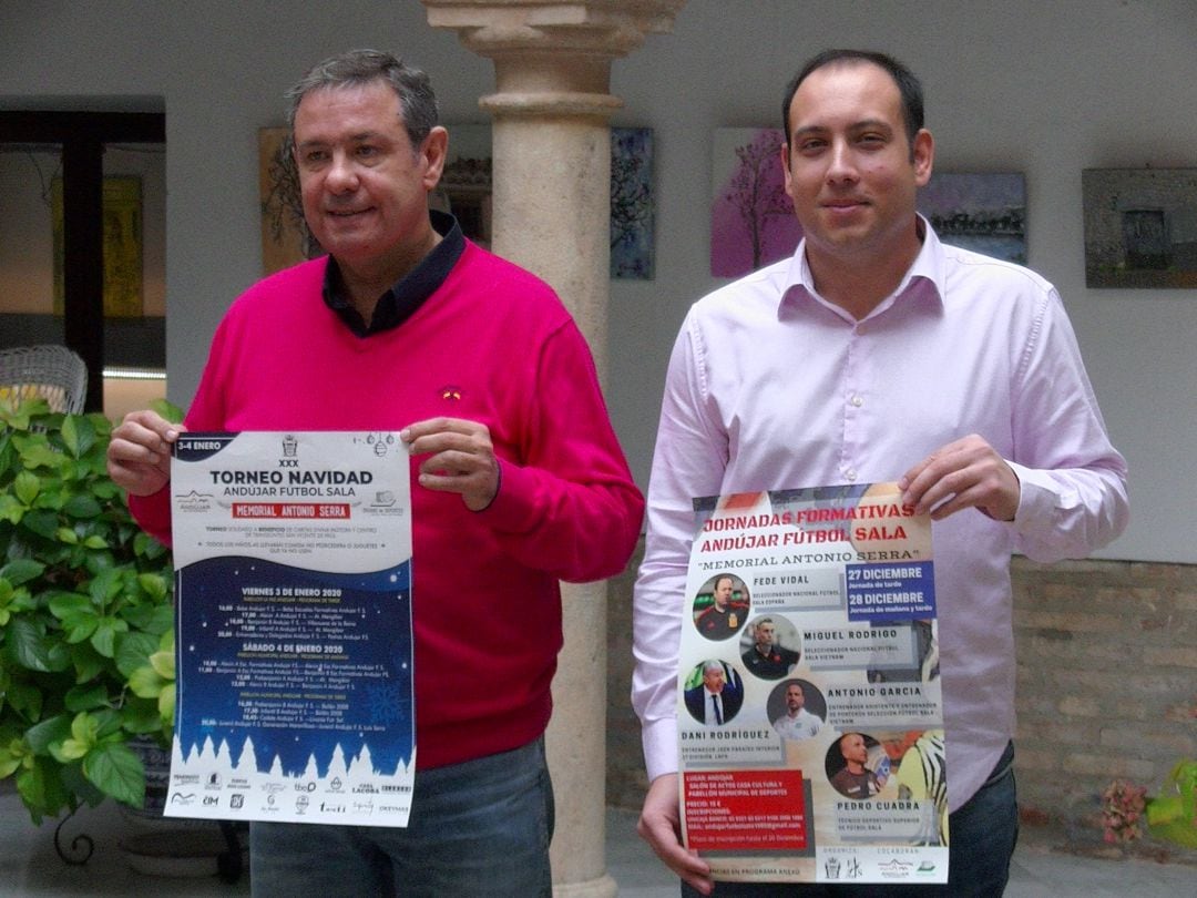 Enrique Guerrero y José Antonio Oria, en el acto de presentación de las dos actividades deportivas