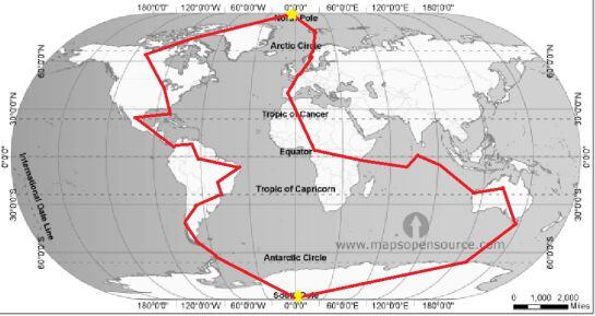 La ruta seguida por Michel Gordillo.