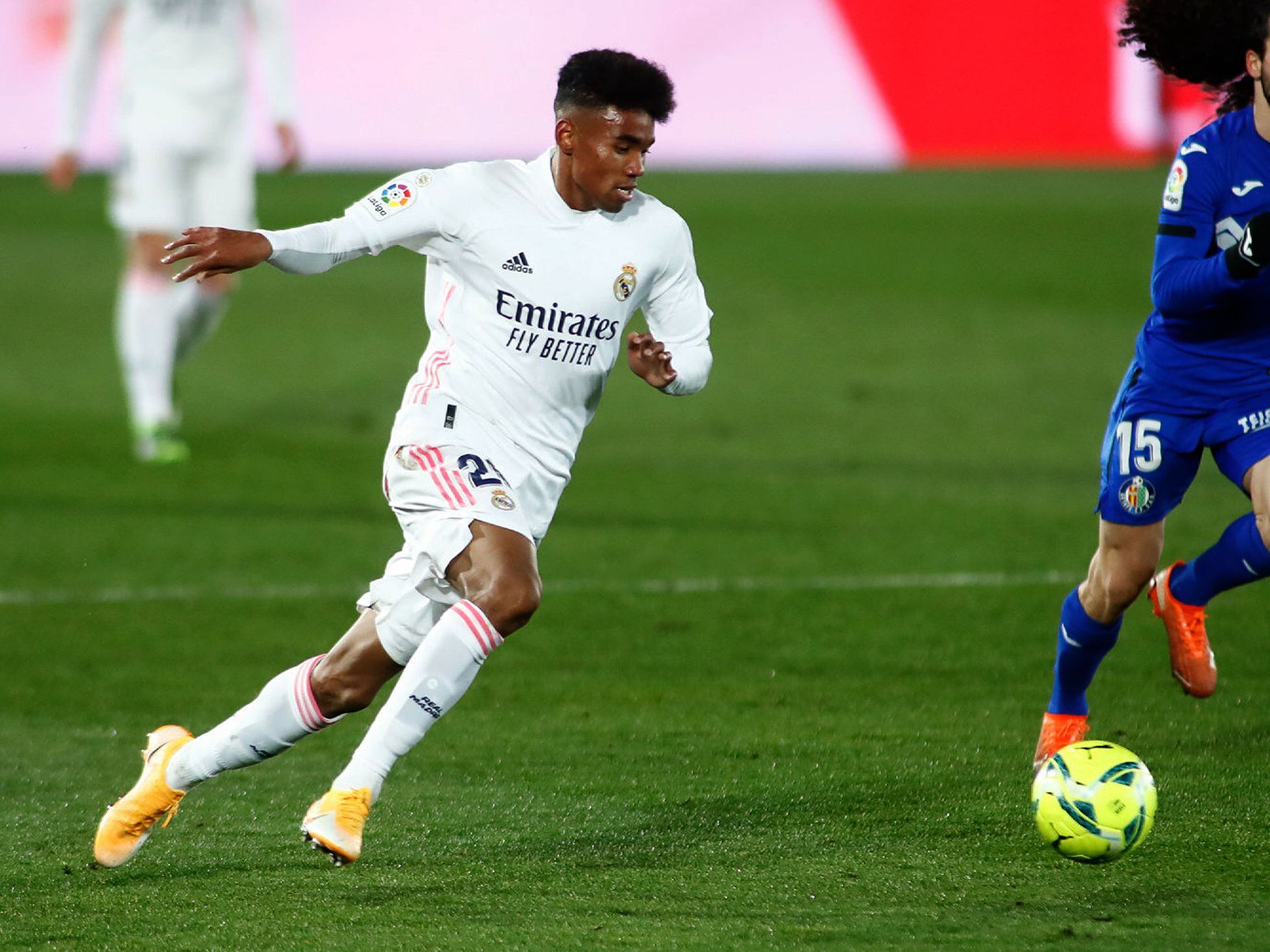 dep 33 f01.    Marvin Park of Real Madrid in action during the spanish league, La Liga Santander, football match played between Real Madrid and Getafe CF at Ciudad Deportiva Real Madrid on february 09, 2021, in Valdebebas, Madrid, Spain.
AFP7 
09/02/2021 ONLY FOR USE IN SPAIN