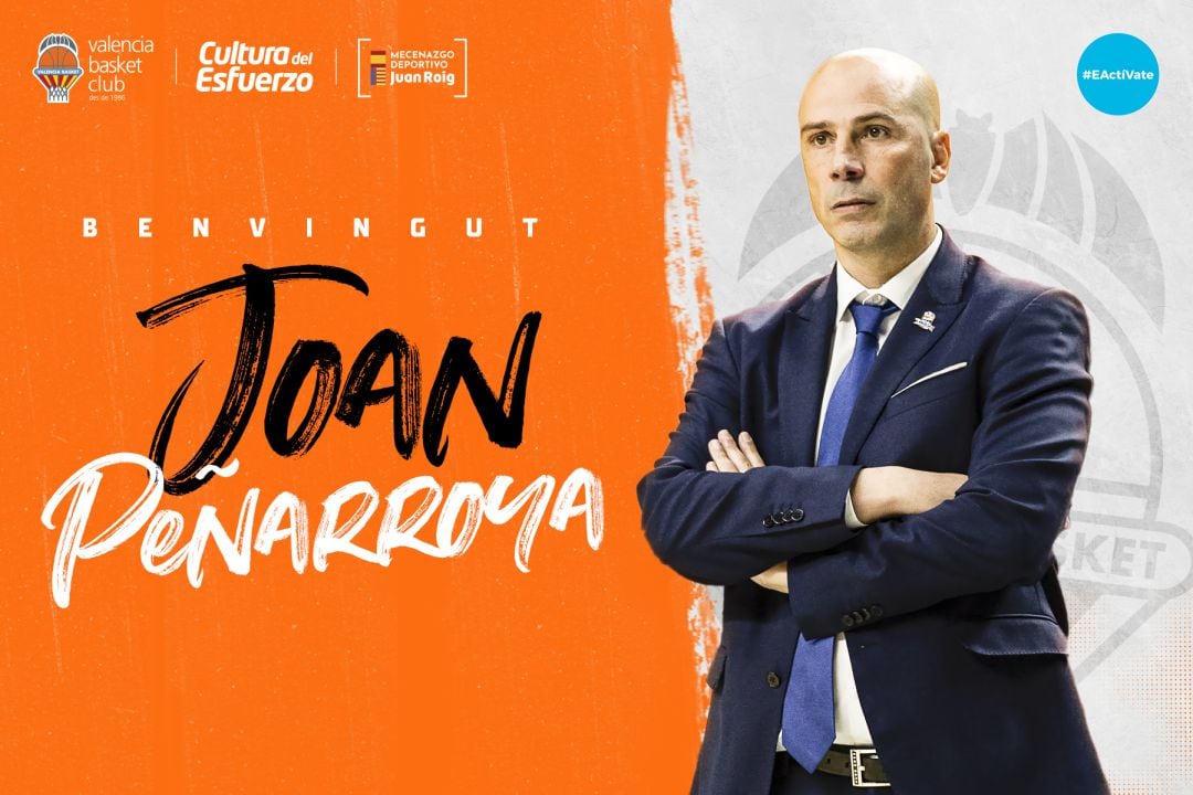 Oficial Joan Peñarroya con el Valencia Basket.