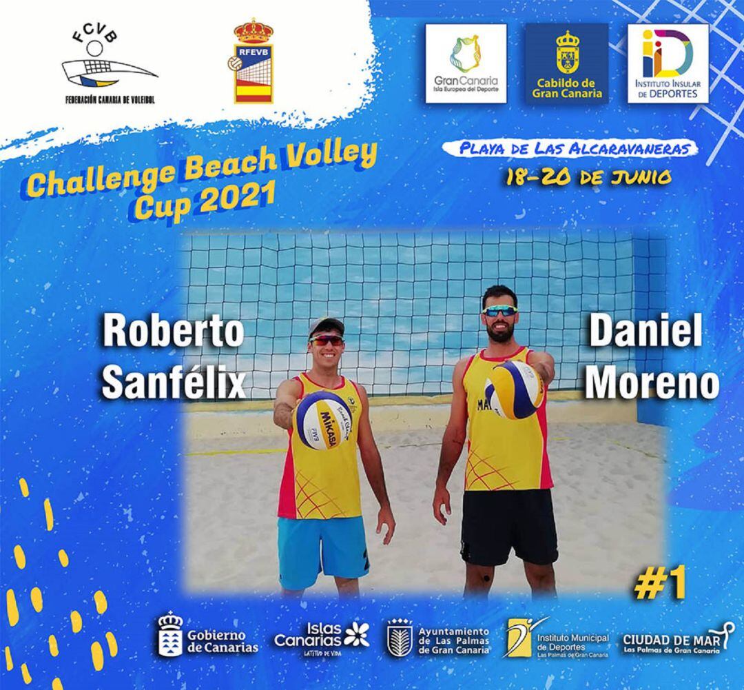 Robert Sanfélix y Dani Moreno encabezan el cuadro de la Challenge Beach Volley Cup