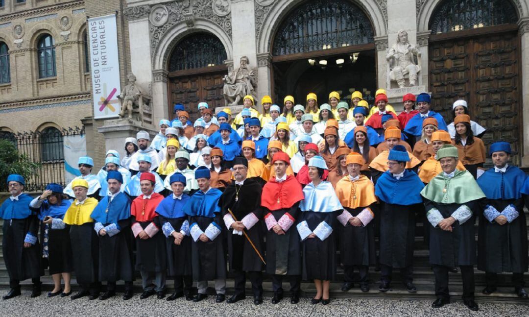 Acto con doctorados del ultimo curso de la Universidad de Zaragoza