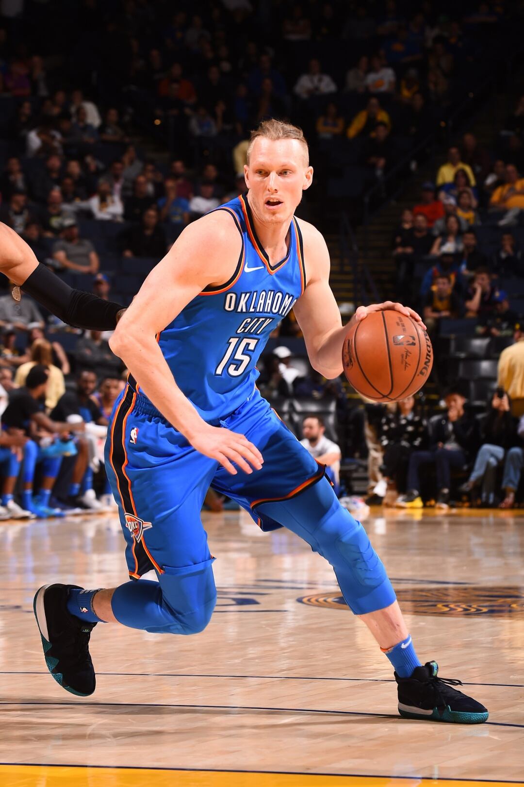 Kyle Singler, en un partido con los Oklahoma Thunder en la NBA