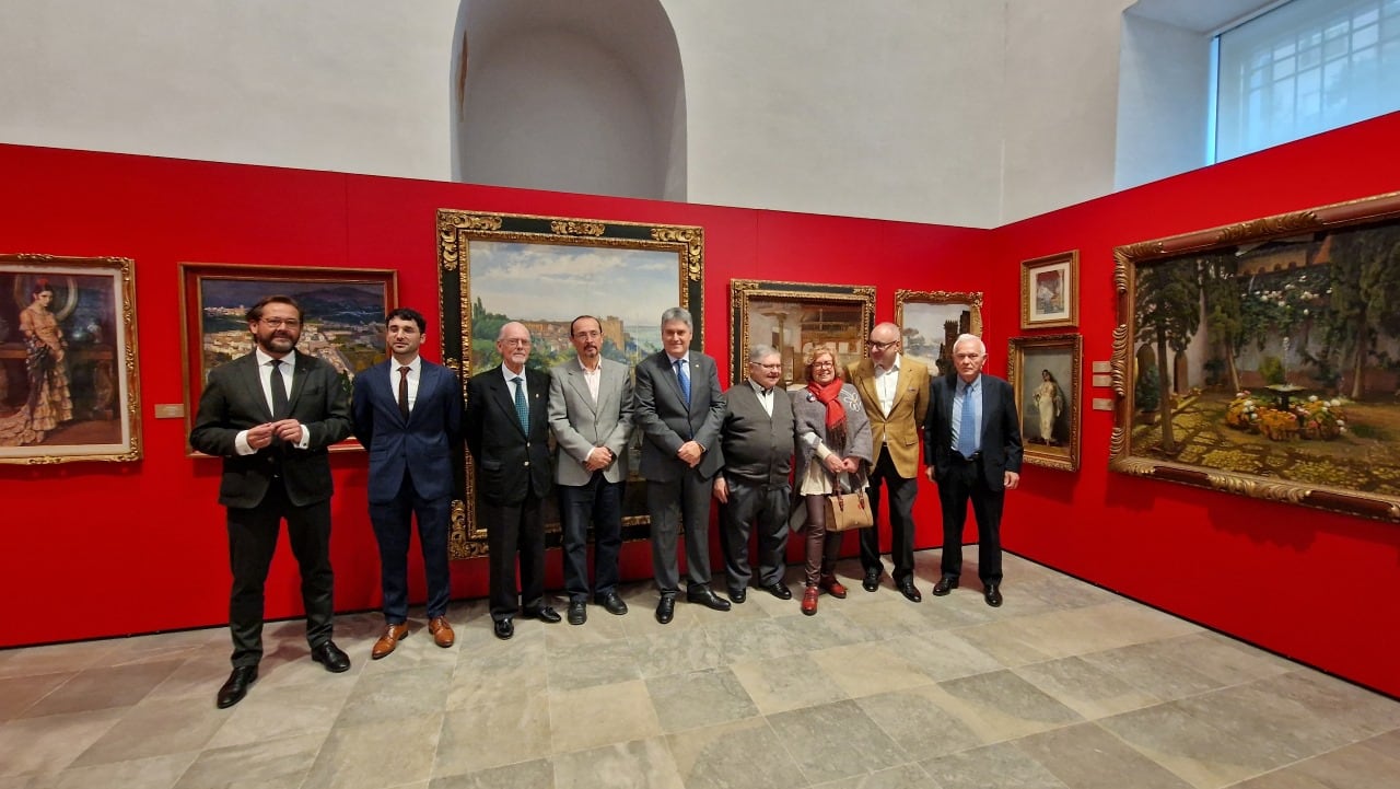 Inauguración de la exposición &quot;Alhambra-Albaicín, Patrimonio de la Humanidad&quot; con 100 cuadros del museo privado Casa Ajsaris en el espacio cultural del Hospital de San Juan de Dios de Granada