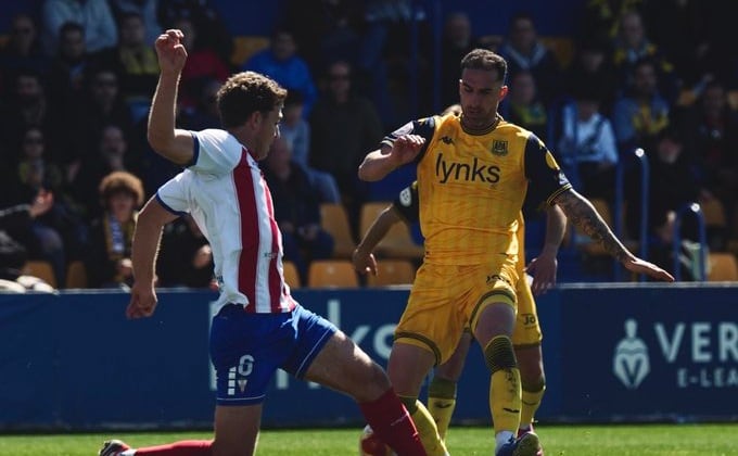 Mayorga durante el partido
