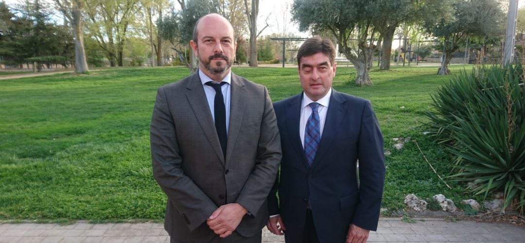 Pedro Rollán, vpte. de la CAM, y M.A. Medranda, alcalde de Valdeolmos-Alalpardo