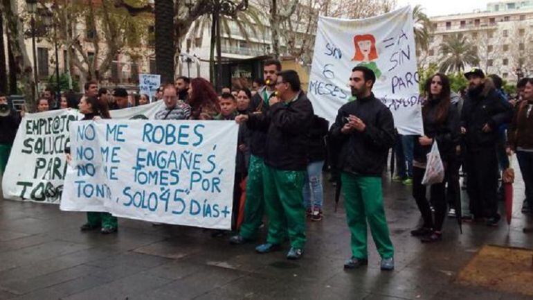 Protesta de los afectados.