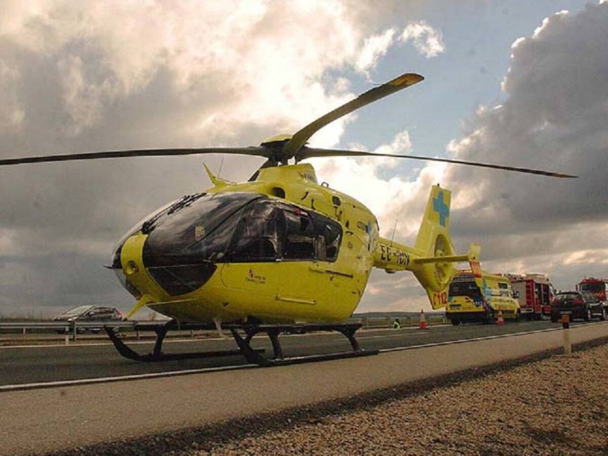 Herido un varón tras salirse de la vía su vehículo en Támara de Campos