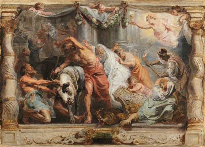 El Triunfo de la Iglesia, Rubens (Óleo sobre tabla)