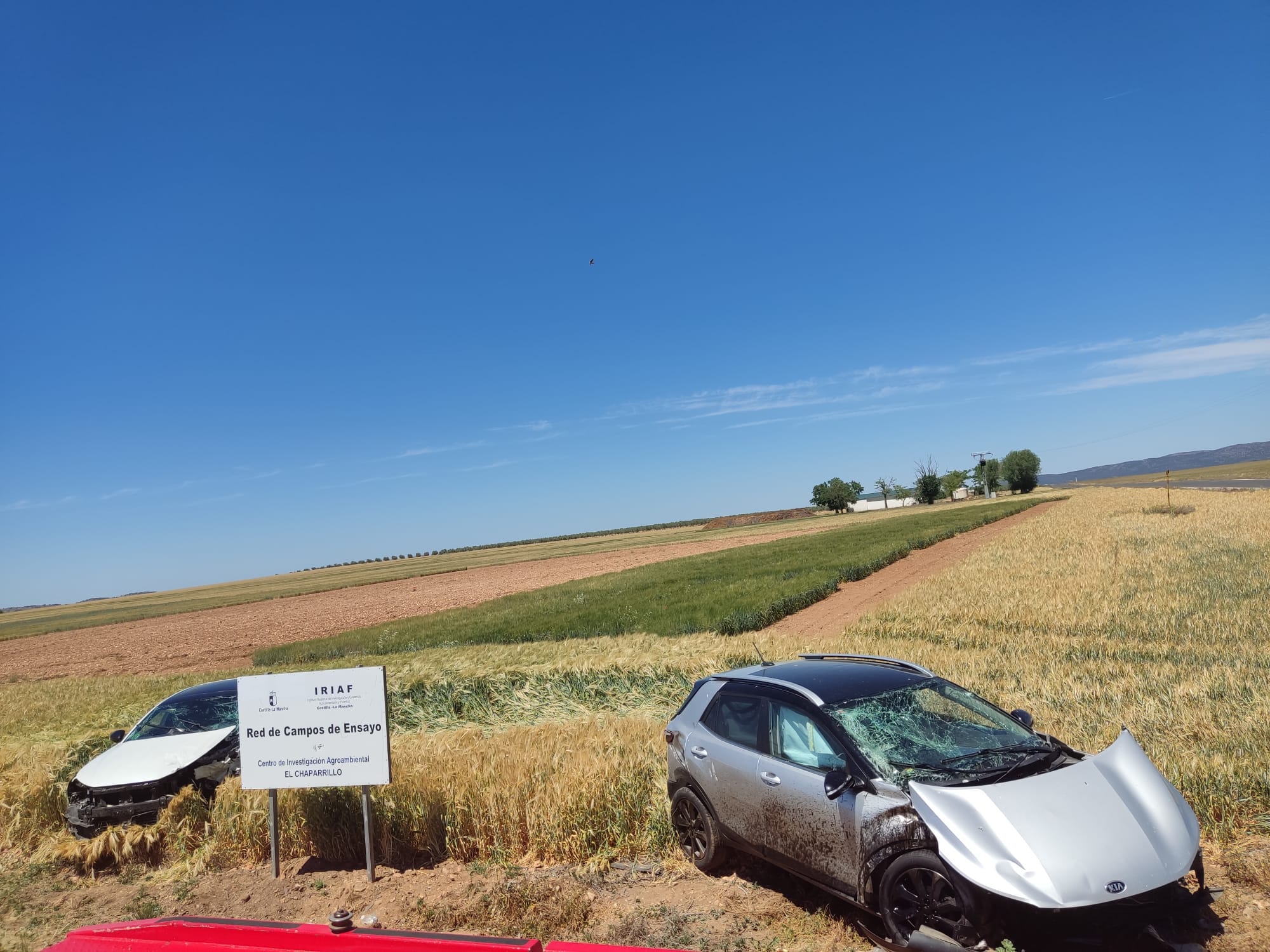 Estado de los coches que se han visto implicados en el accidente en &quot;El Vicario&quot;