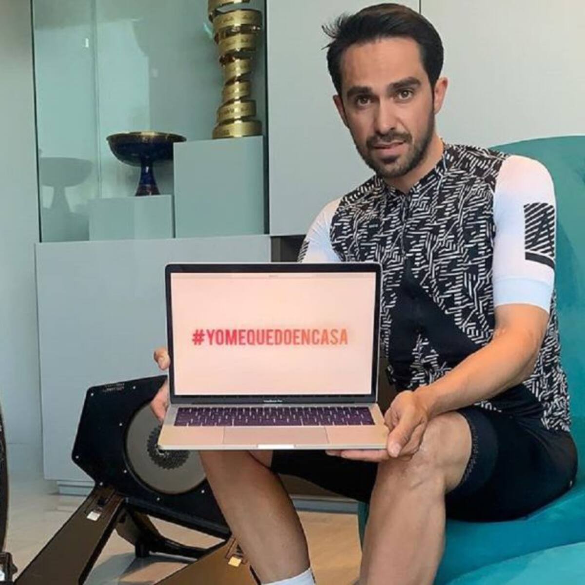 Rodillo virtual con Alberto Contador