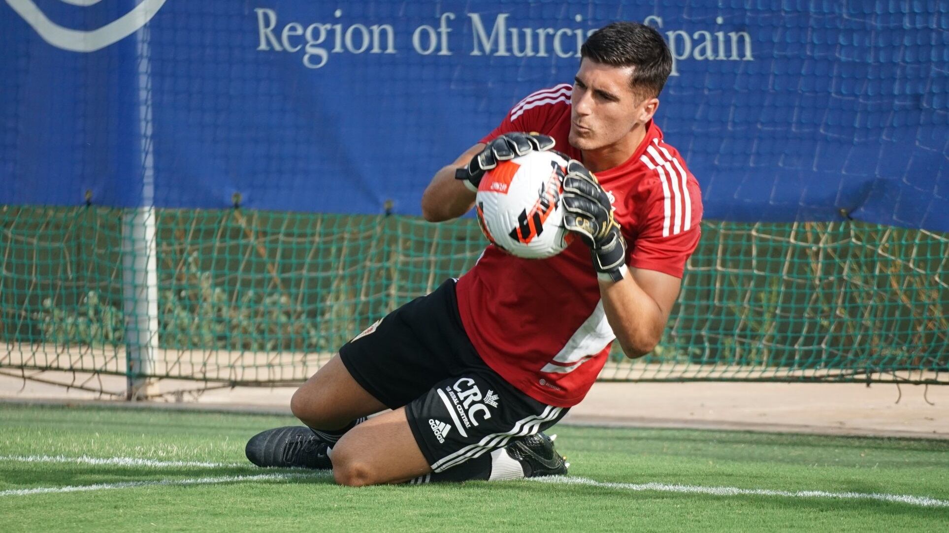 Gallego durante la pretemporada del Real Murcia