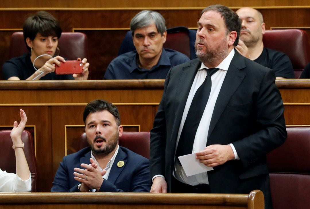 Fotografía de archivo del pasado 21 de mayo de 2019 que muestra a Oriol Junqueras durante la sesión constitutiva de las nuevas Cortes Generales de la XIII Legislativa en el Congreso de los Diputados.