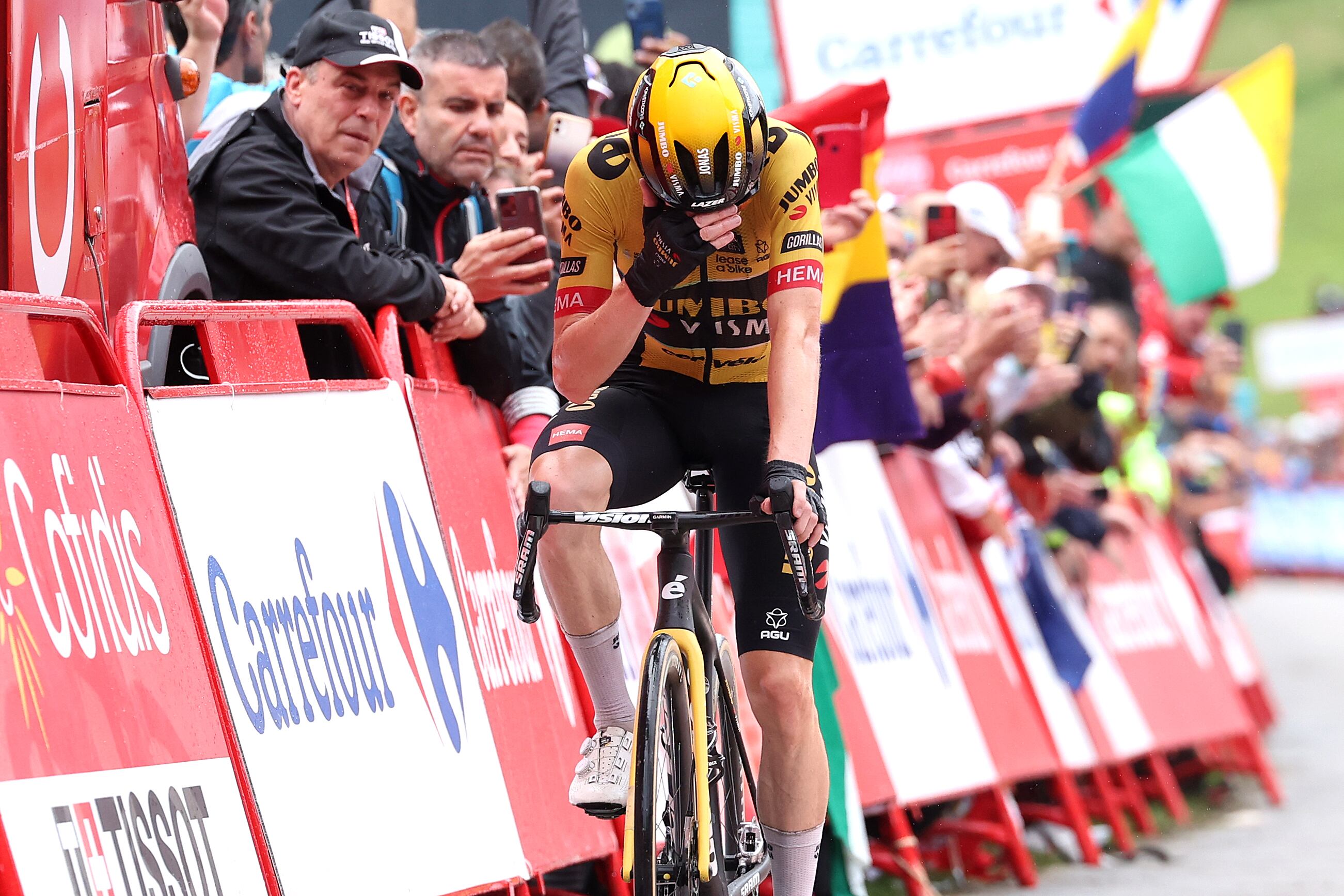 Jonas Vingegaard, en su victoria en la cima de Bejes en La Vuelta