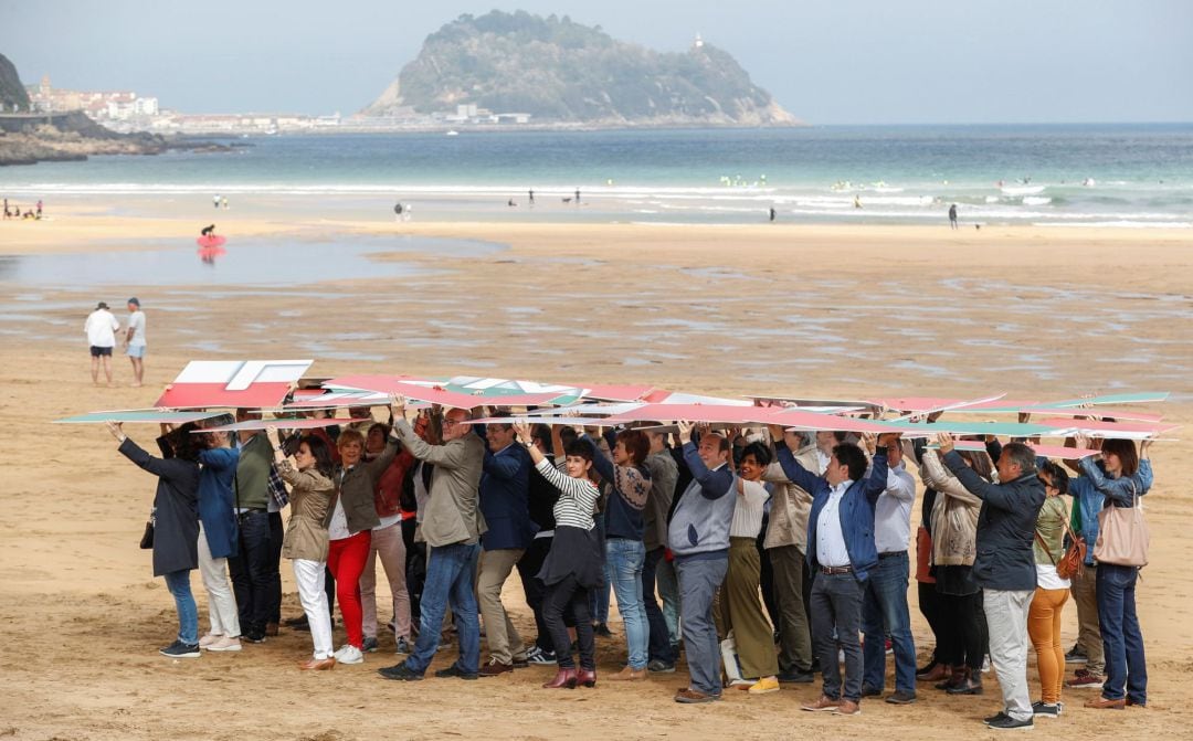 Momento del acto electoral del PNV celebrado este sábado en Zarautz. 