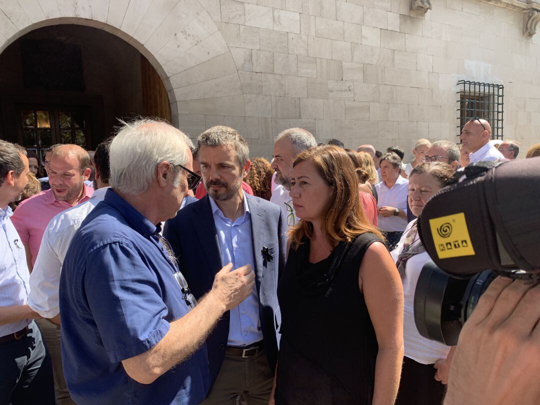 La presidenta del Govern, Francina Armengol, y el delegado del Gobierno en funciones, Ramón Morey 