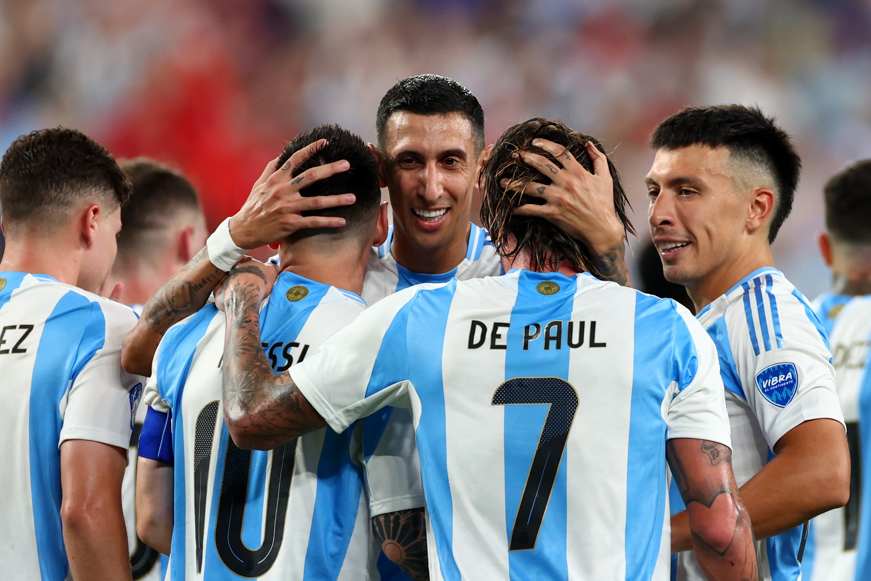 Argentina celebra el triunfo ante Canadá que sirvió el pase a la final de la Copa América 2024