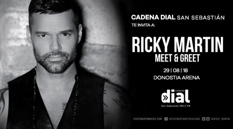 Cadena Dial San Sebastián te ofrece una oportunidad única de conocer a Ricky Martin.