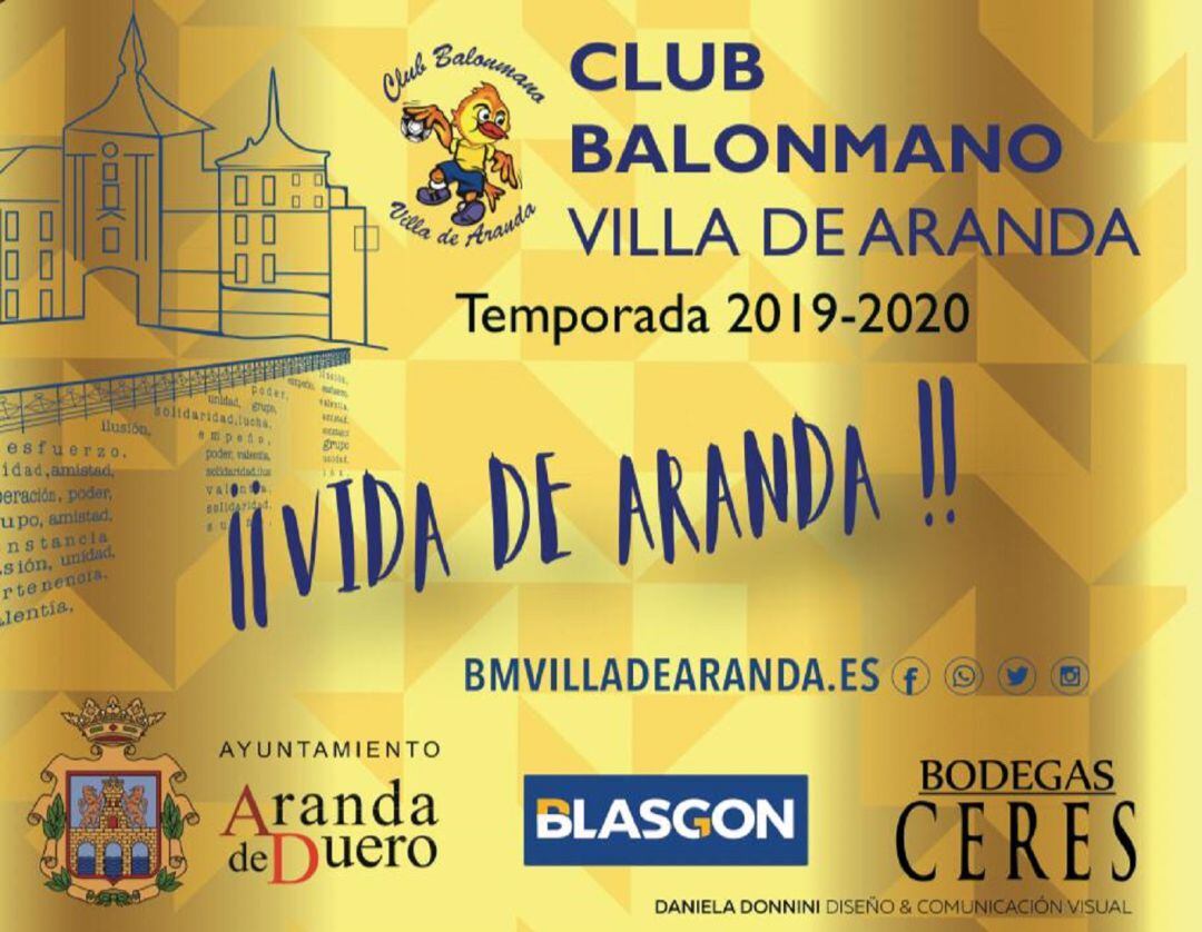 Cartel de la campaña de captación de socios del Villa de Aranda para la próxima temporada.