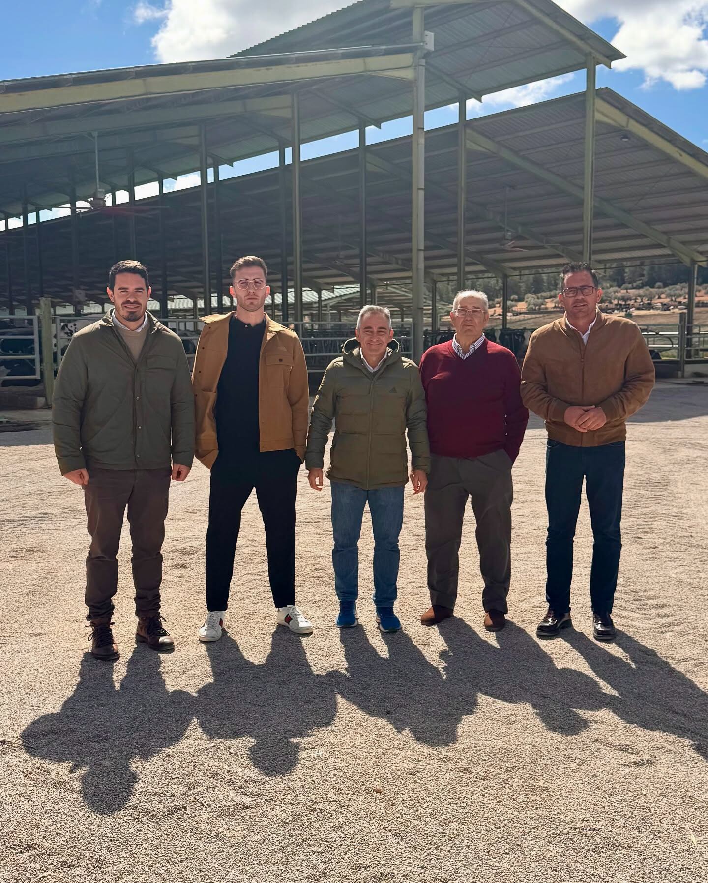 Momento de la visita a la empresa ganadera