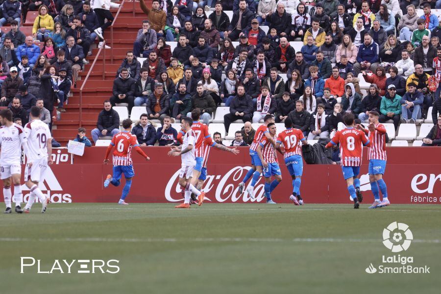 Djuka celebra su gol al Albacete.