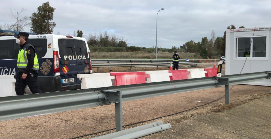 Controles en la frontera entre Badajoz y Portugal