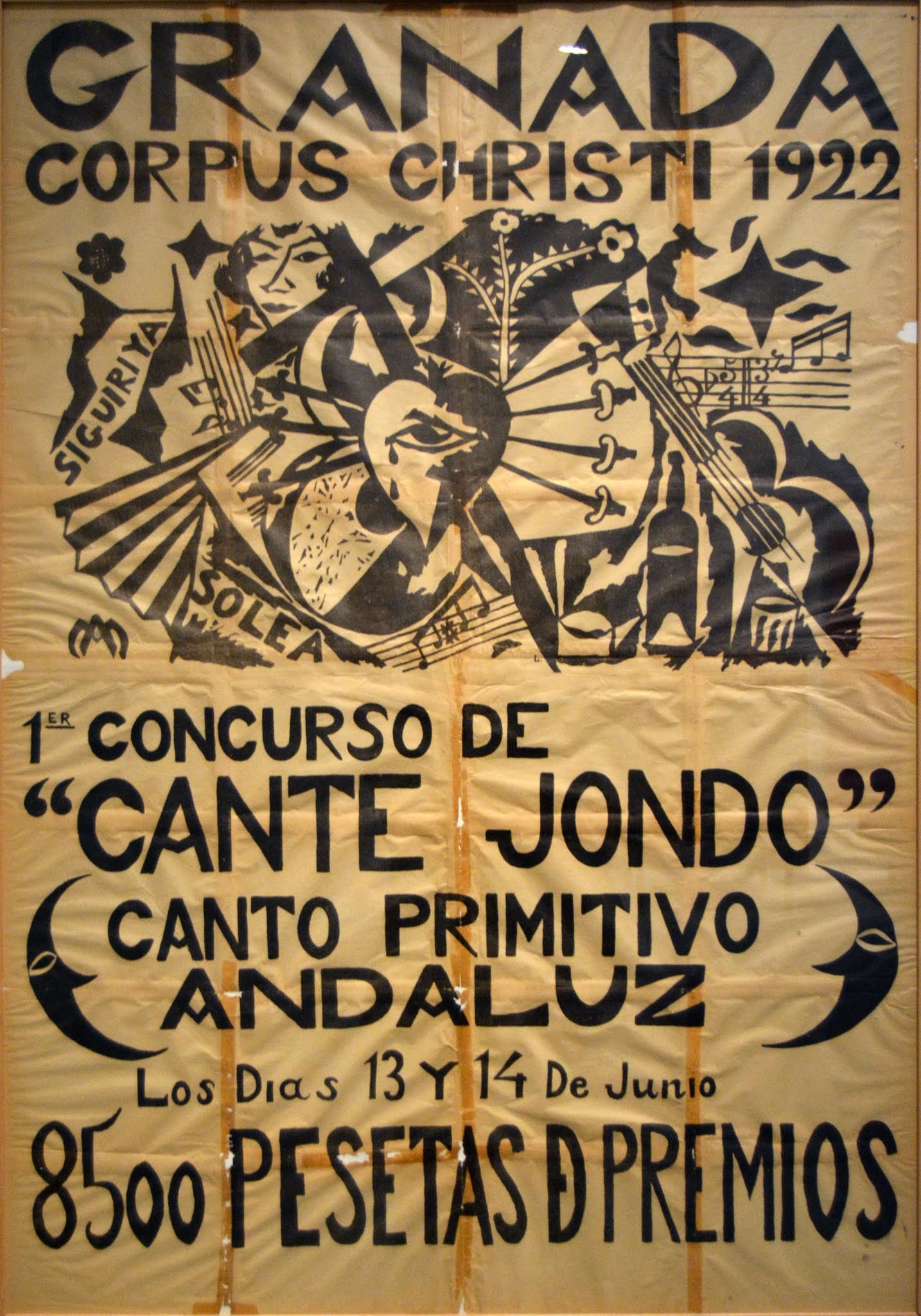 Cartel de Concurso de Cante Jondo de Granada de 1922