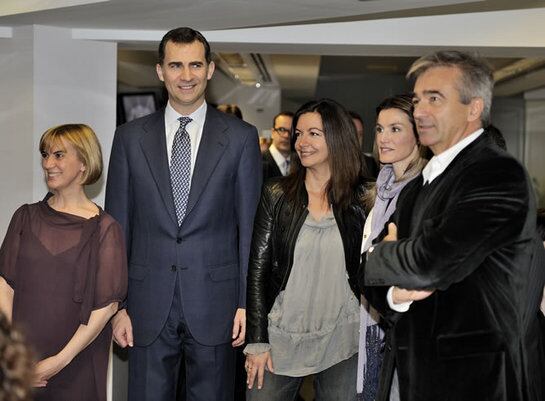 Gemma Nierga, Angels Barceló y Carles Francino, con los Príncipes de Asturias