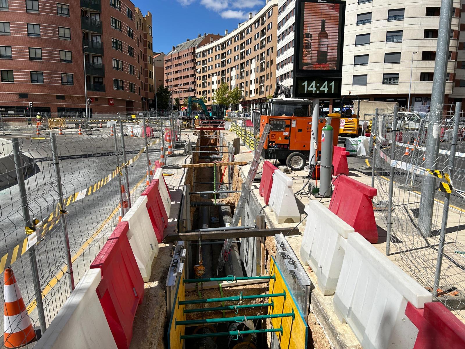 Nueva fase en las obras de la red de calor en Parquesol