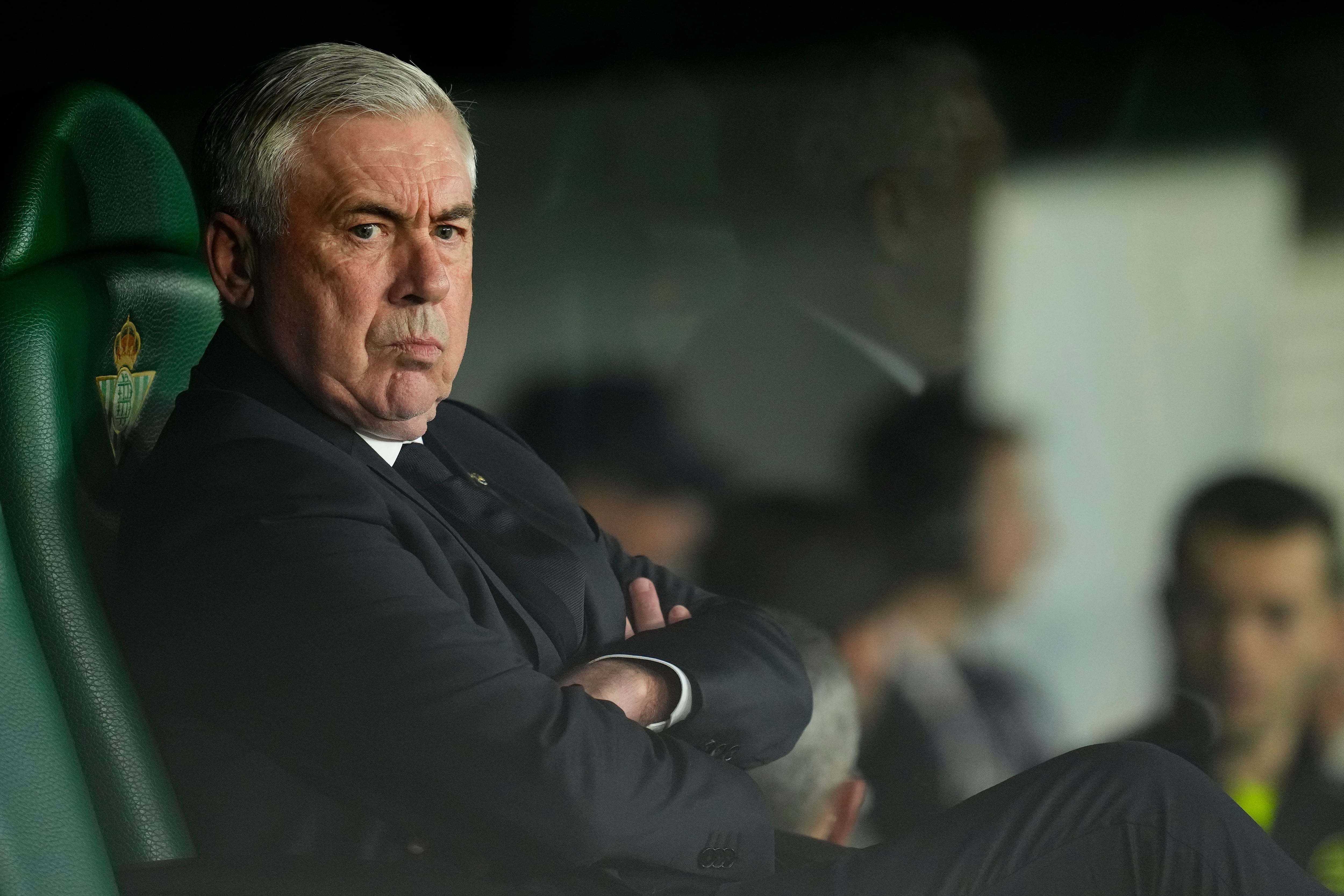 Carlo Ancelotti, durante el Real Betis-Real Madrid de LaLiga