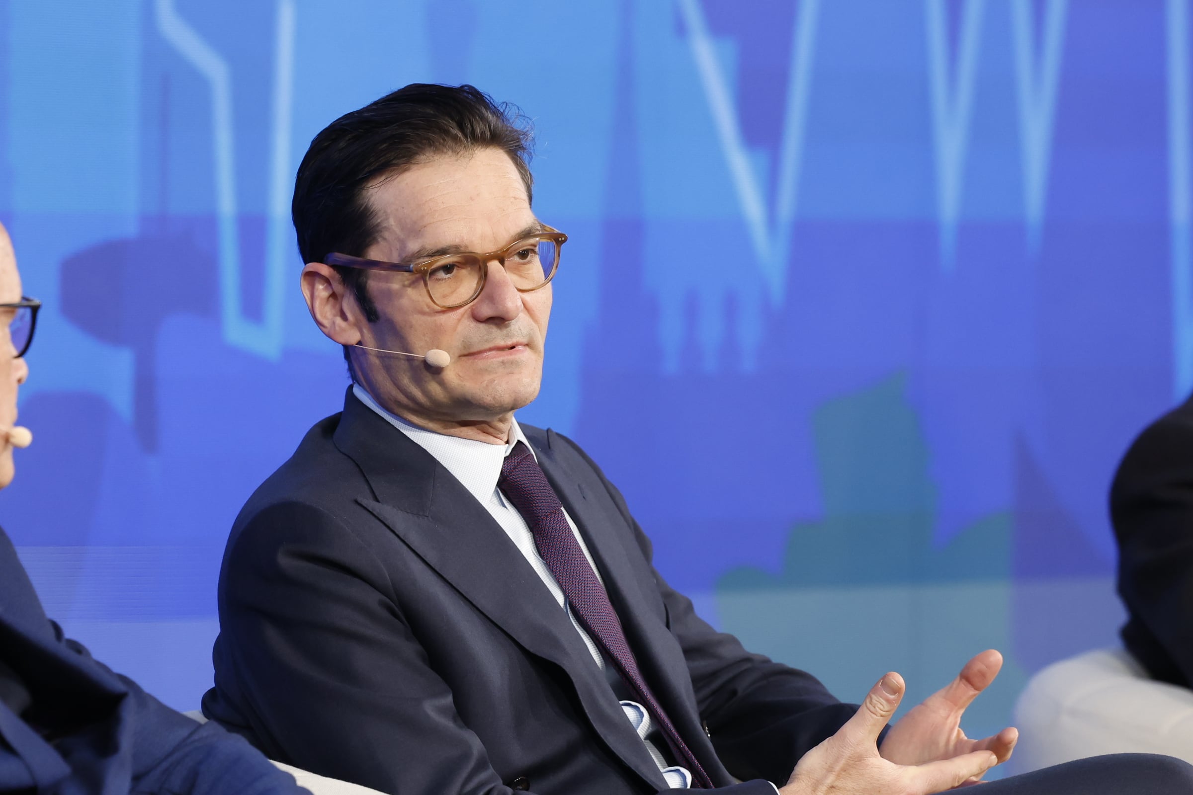 Rl presidente del grupo Prisa, Joseph Oughourlian, durante su intervención en el Spain Investors Day