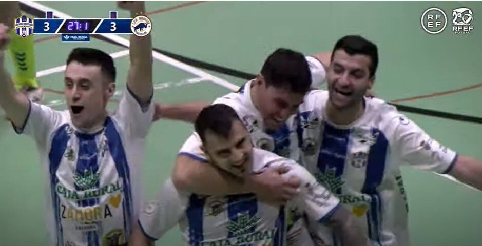 Celebración del último gol