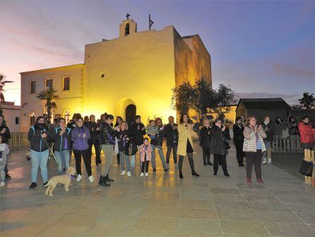 Un momento durante la concentración en Formentera