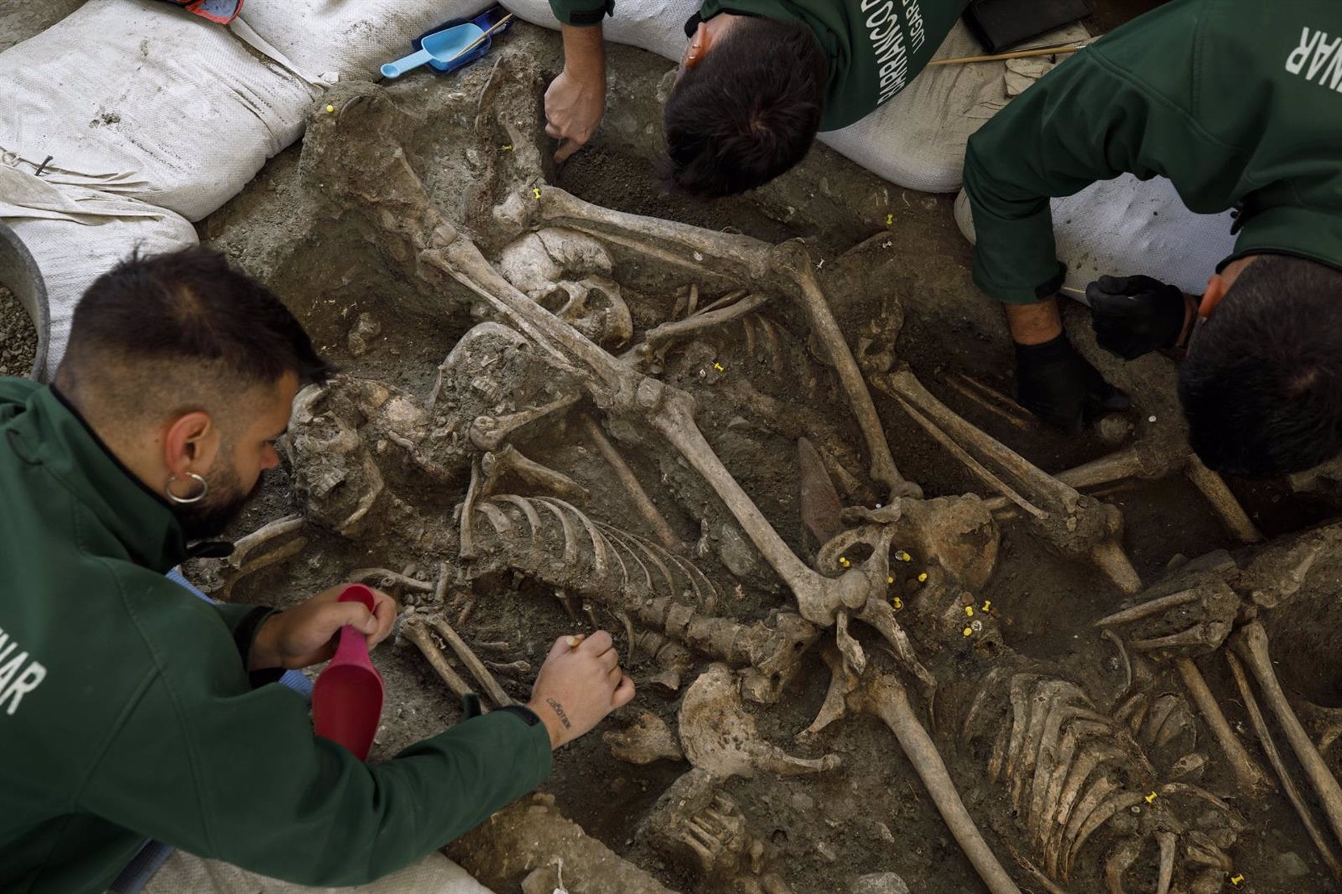 Exhumación de una fosa común en el barranco de Víznar (Granada)